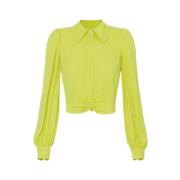 Cropped Overhemd Elisabetta Franchi , Green , Dames