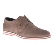 Lace-up in taupe suede Baldinini , Beige , Heren