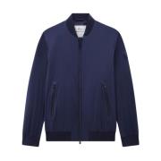 Stretch Bomber Jack Blauw Woolrich , Blue , Heren