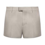 Wollen shorts Ami Paris , Gray , Heren