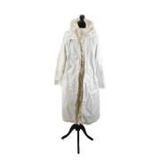 Pre-owned Polyester outerwear Moncler Pre-owned , White , Dames