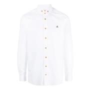Wit Katoenen Orb Logo Shirt Vivienne Westwood , White , Heren
