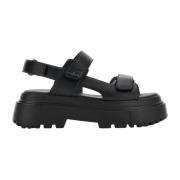 Zwarte Sandalen Hogan , Black , Dames