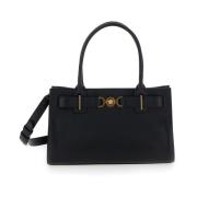 Zwarte Grote Tote Tas Look1 Versace , Black , Dames