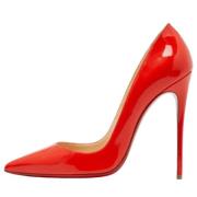 Pre-owned Leather heels Christian Louboutin Pre-owned , Red , Dames