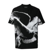 Oversized Pegasus Grafisch T-shirt Amiri , Black , Heren