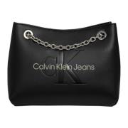 Shoulder bag Calvin Klein Jeans , Black , Dames
