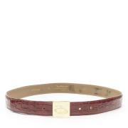 Pre-owned Leather belts Oscar De La Renta Pre-owned , Brown , Dames