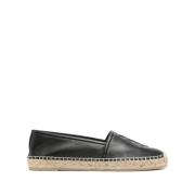 Zwarte Kalfs Espadrilles Saint Laurent , Black , Dames