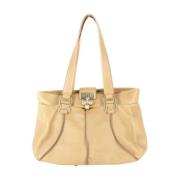 Pre-owned Leather shoulder-bags Celine Vintage , Beige , Dames