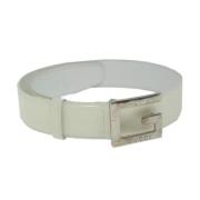 Pre-owned Leather belts Gucci Vintage , White , Dames