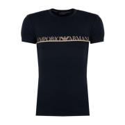 C-hals T-shirt Slim Fit Emporio Armani , Blue , Heren