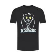 T-Shirts Iceberg , Black , Heren