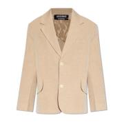 Single-breasted blazer Jacquemus , Beige , Heren