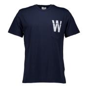 Flag t-shirts donkerblauw Woolrich , Blue , Heren