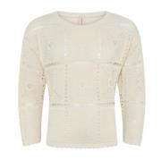 Round-neck Knitwear Skovhuus , White , Dames