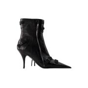 Zwarte Leren Laarzen, 7 cm Hak Balenciaga , Black , Dames