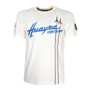 Huayra Tricolore Wit Katoenen T-Shirt Aeronautica Militare , White , H...