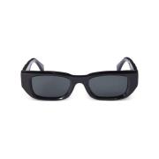 Zwarte zonnebril met originele hoes Off White , Black , Unisex