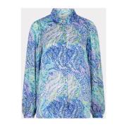 Esqualo blouse Blouse basic Bayside Leaves pr Sp24.15012/999 print Esq...