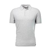 Stijlvol Grijs Bouclé Polo Shirt Gentiluomo , Gray , Heren