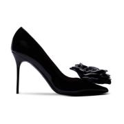 Lakleren Ruby pumps met bloemendetail Balmain , Black , Dames