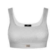 Zilveren Top Elisabetta Franchi , Gray , Dames