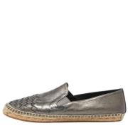 Pre-owned Leather flats Bottega Veneta Vintage , Gray , Dames