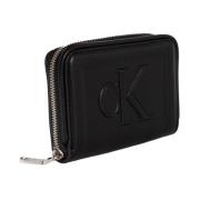 Elegant Damesportemonnee met Logo Calvin Klein , Black , Dames