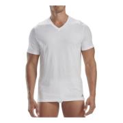 Korte mouw V-hals T-shirt 3-pack Adidas , White , Heren