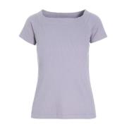 Lavendel Sky Rib T-Shirt Bitte Kai Rand , Purple , Dames