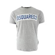 Grijze T-shirt voor Heren met getailleerde pasvorm Dsquared2 , Gray , ...