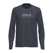 Logo Versierd Pyjama T-Shirt Ralph Lauren , Blue , Heren