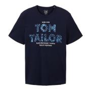 Gestippeld T-shirt met borstzak Tom Tailor , Blue , Heren