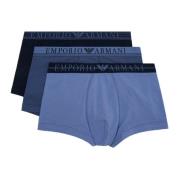 3 Pack Gebreide Shorts Trunks Emporio Armani , Multicolor , Heren