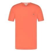 Klassiek Ronde Hals Korte Mouw T-Shirt Lacoste , Orange , Heren