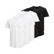 Noa Crew Neck T-shirt 5pk Jack & Jones , White , Heren