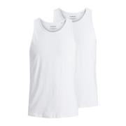 Basic Mouwloze Top Pakket Jack & Jones , White , Heren