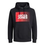 Sweatshirts Hoodies Jack & Jones , Black , Heren