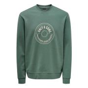 Sweatshirts Only & Sons , Green , Heren