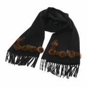Pre-owned Cashmere scarves Fendi Vintage , Black , Dames