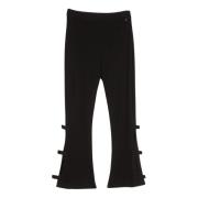 Wide Trousers Twinset , Black , Dames