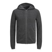 Comfortabele Zip Hoody met capuchon Jack & Jones , Gray , Heren