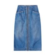 rokken middenblauw Closed , Blue , Dames