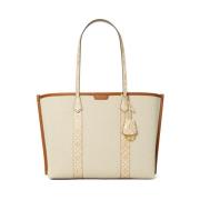 Roomwit Canvas Tote Tas Tory Burch , Beige , Dames
