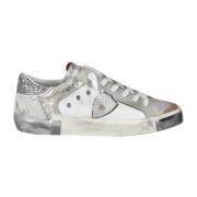 Sneakers met glitter en dierenprint Philippe Model , Gray , Dames