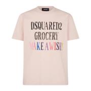 T-Shirts Dsquared2 , Pink , Heren