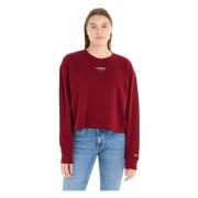 Rouge Sweater Tommy Jeans , Red , Dames