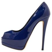 Pre-owned Leather heels Giuseppe Zanotti Pre-owned , Blue , Dames