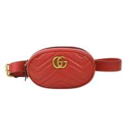 Pre-owned Leather clutches Gucci Vintage , Red , Dames